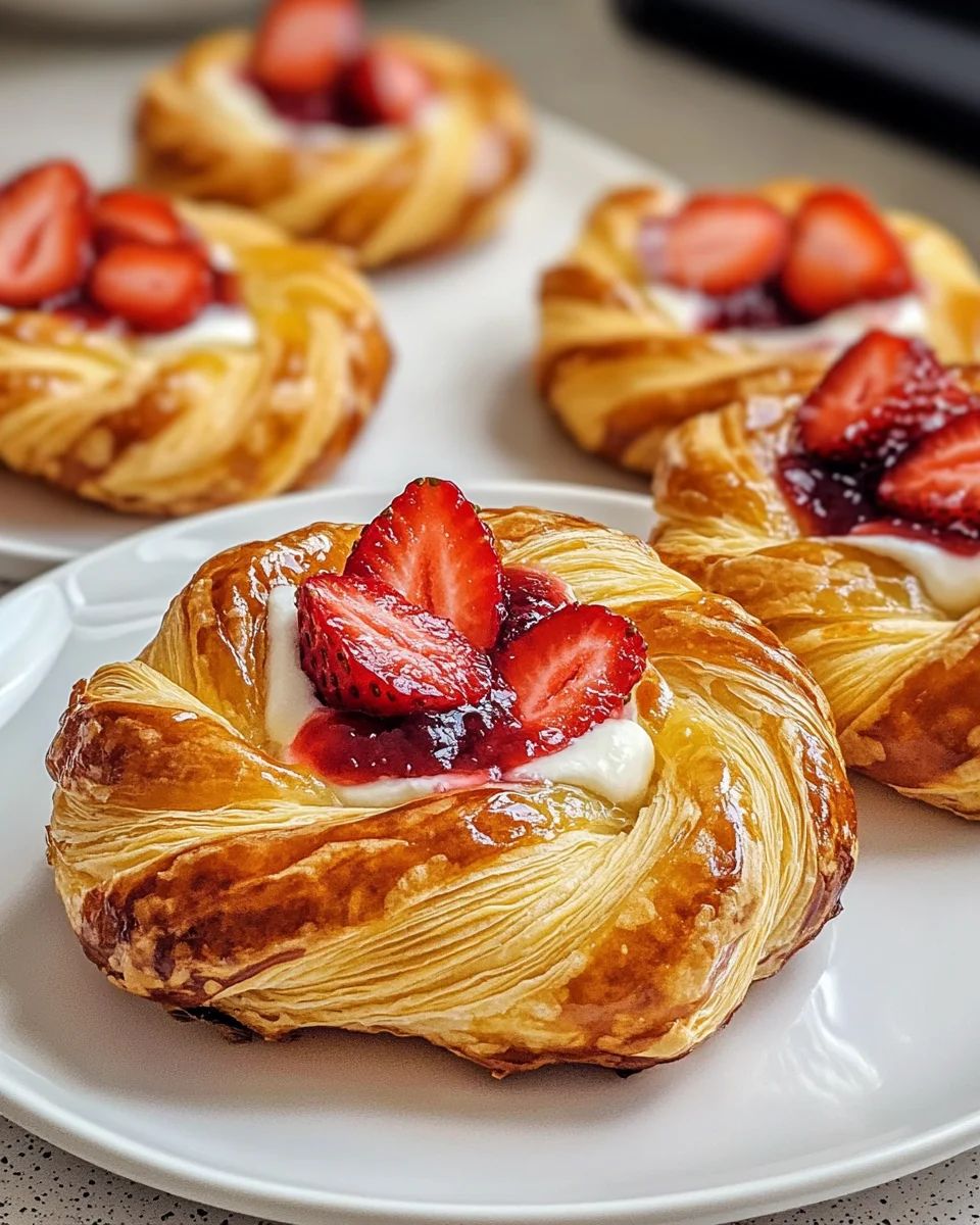 Seasonal fruit danish with fresh berries